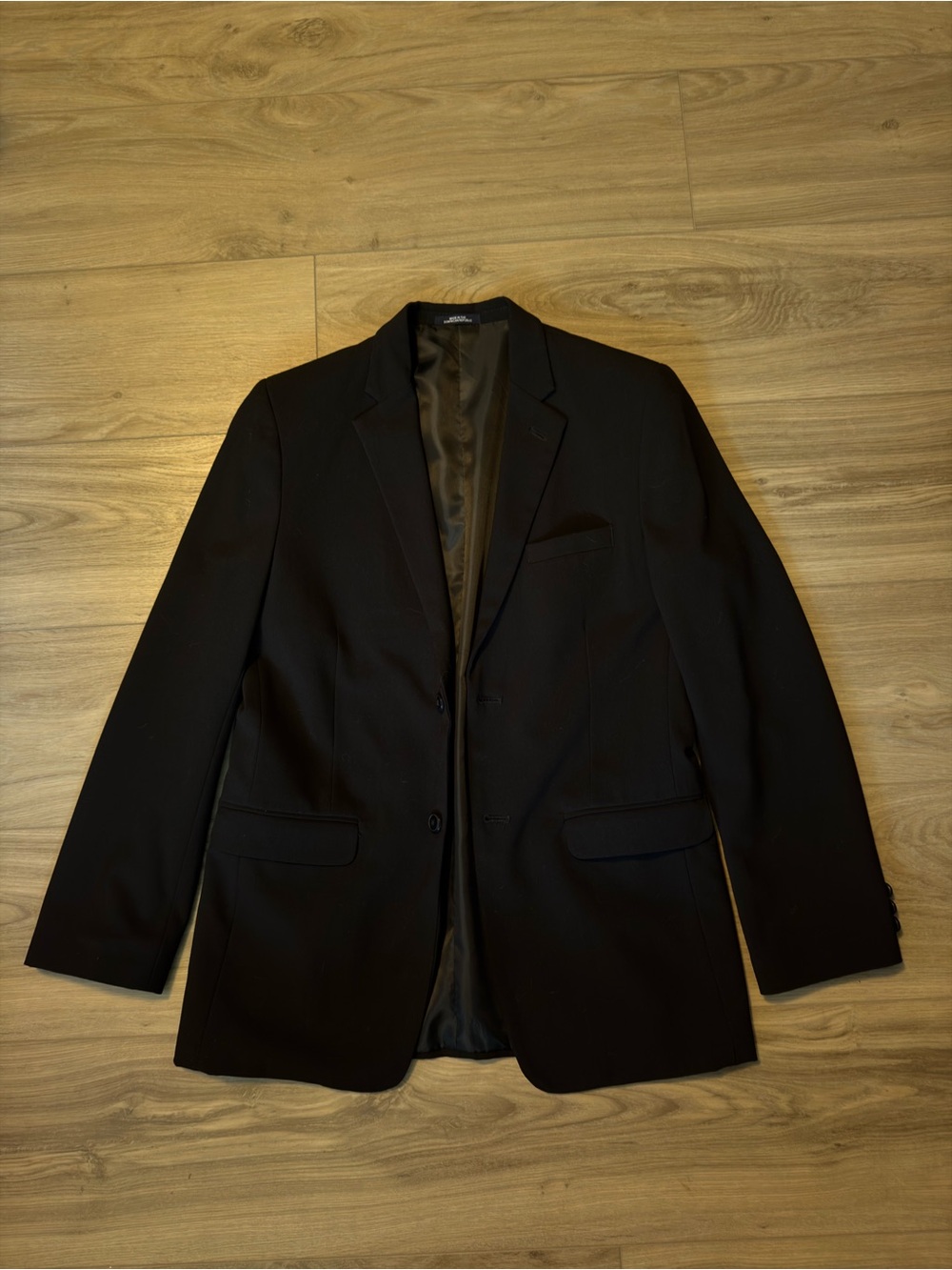Chaps Black Two-Button Sport Coat Blazer